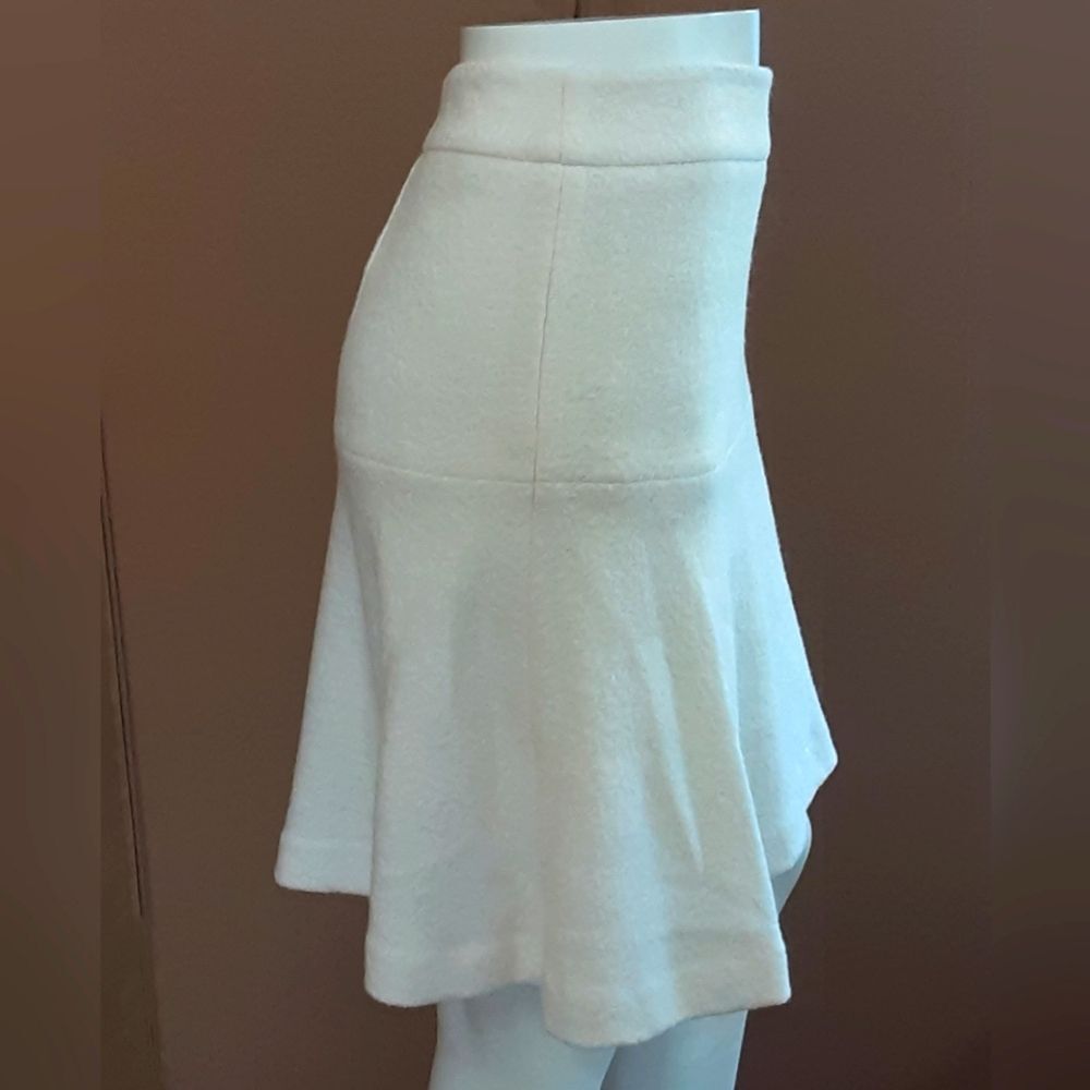 ANN TAYLOR WINTER WHITE WOOL BLEND A-LINE SKIRT SZ 12